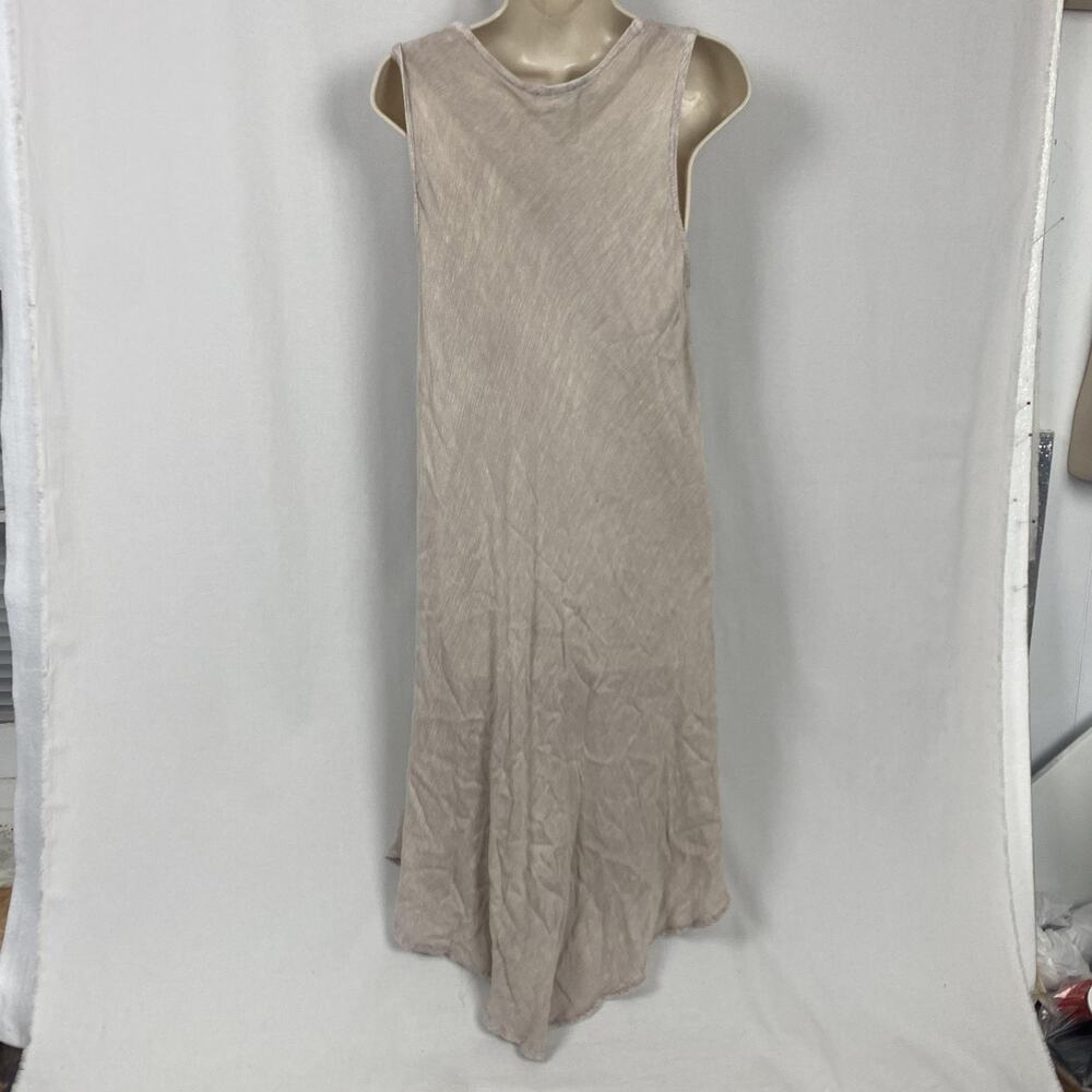Vintage Jessica Taylor Dress 2X Beige Paisley Tropical Coastal Beachy Grunge Y2K - Picture 5 of 11